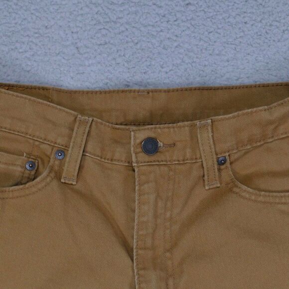Levi's 513 Jeans Men's 32x29 Straight Fit Flex Stretch Brown Beige - Picture 4 of 15